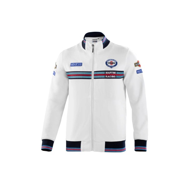 Sparco mikina na zips Martini Racing, farba: biela