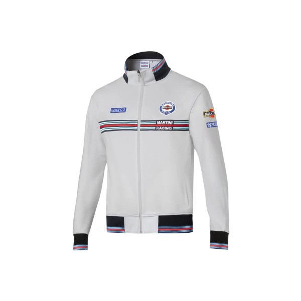 Sparco mikina na zips Martini Racing, farba: šedá