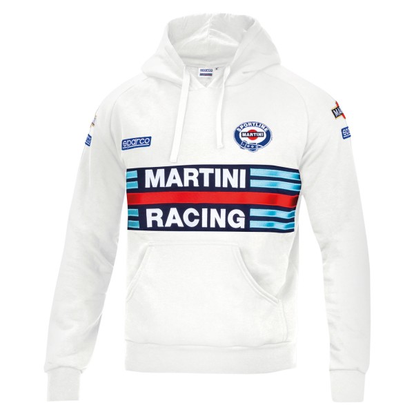 Sparco mikina s kapucňou Martini Racing, farba: biela