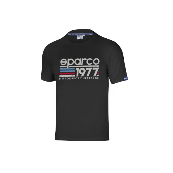 Sparco tričko 1977, farba: čierna