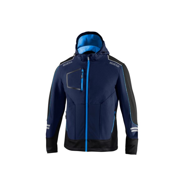 Sparco technická softshell bunda York, farba: modrá-tmavo modrá