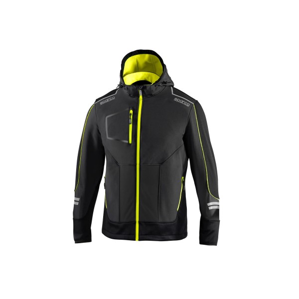 Sparco technická softshell bunda York, farba: šedo-žltá