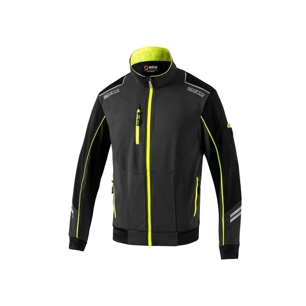 Sparco technická softshell lehká bunda, farba: šedo-žltá