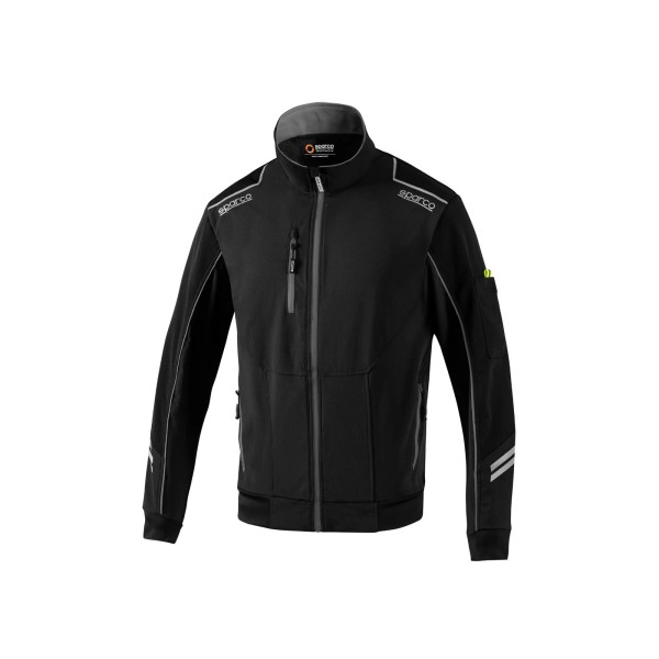 Sparco technická softshell lehká bunda, farba: čierno-šedá