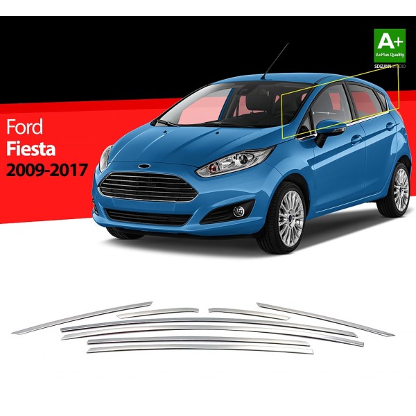 Nerez lišty hornej hrany okien dverí Ford Fiesta VII