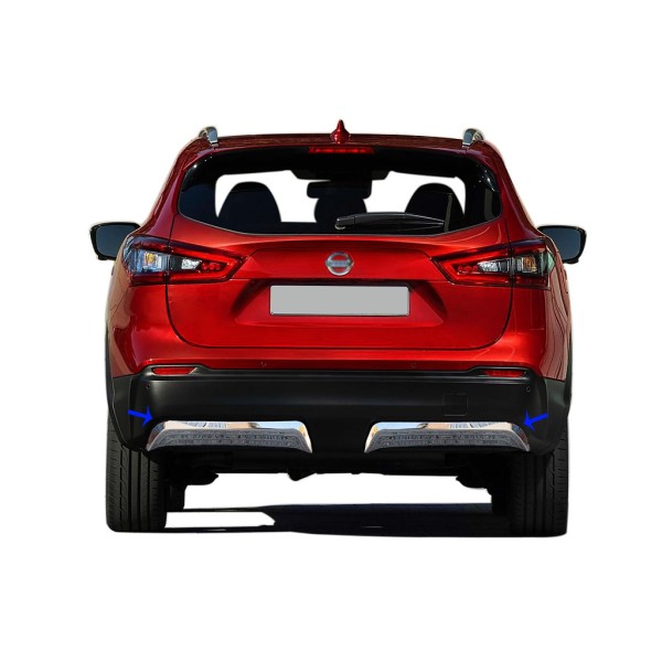 Nerez zadný difúzor Nissan Qashqai II FL