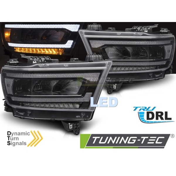 DODGE RAM 19-22 - predné svetlá LED DRL SEQ