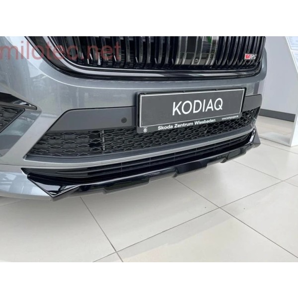 Škoda Kodiaq RS Facelift / Sportline Facelift - Ochranná lišta predného nárazníka čierny lesklý klav