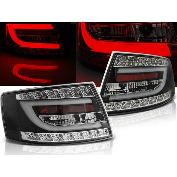 AUDI A6 C6 SEDAN 04-08 - zadné LED svetlá čierna 6-pin LED BAR