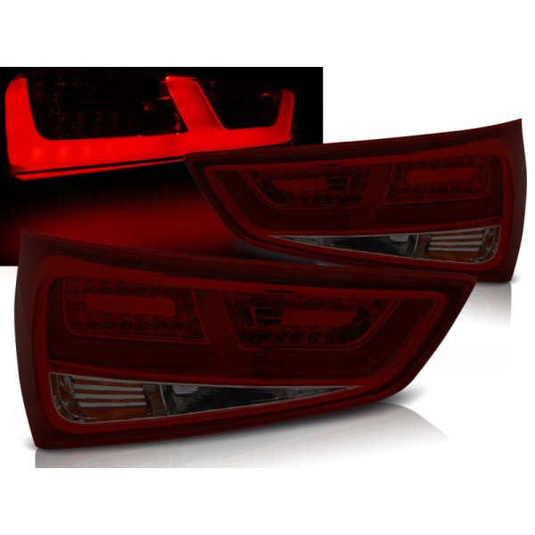 AUDI A1 10-14 - zadné svetlá červeno dymová LED BAR