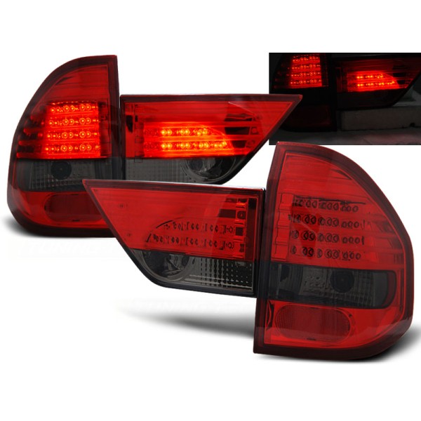 BMW X3 E83 04-06 - zadné LED svetlá červeno dymová