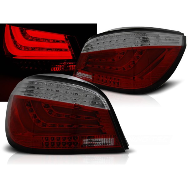 BMW E60 03-07 SEDAN - zadné LED svetlá červeno dymová LED BAR