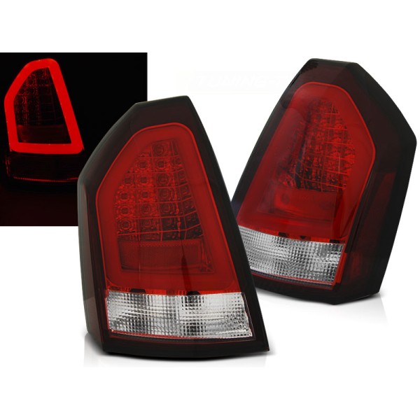 CHRYSLER 300C 05-08 SEDAN - zadné LED svetlá červeno biela LED BAR