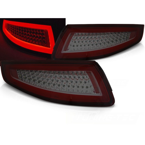 PORSCHE 911 997 04-09 - zadné LED svetlá červeno dymová LED BAR s dynamickým blinkerom