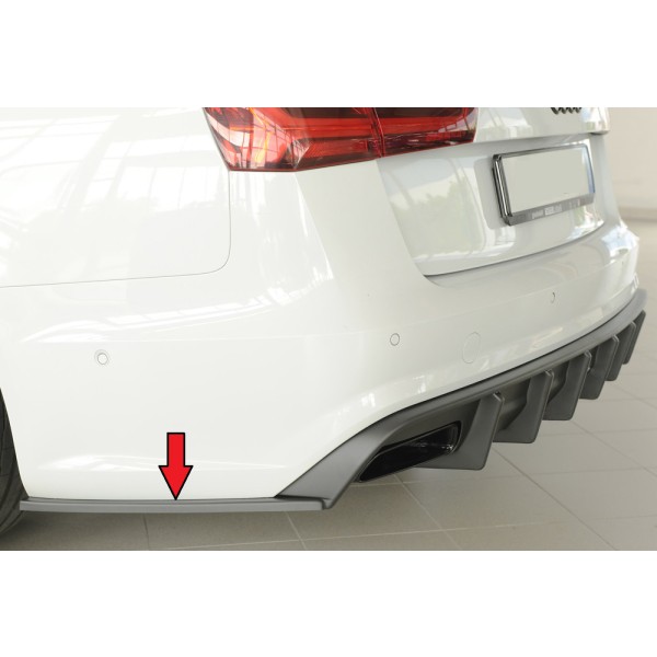 Rieger spoiler pod zadný nárazník na levé straně pro Audi A6 4G, C7 sedan r.v. 09/14-, plast ABS bez povrchovej úpravy