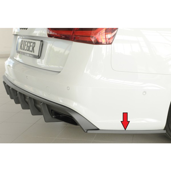 Rieger spoiler pod zadný nárazník na pravé straně pro Audi A6 S6 4G, C7 sedan r.v. 09/14-, plast ABS bez povrchovej úpravy