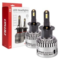 LED žiarovky hlavného svietenia K3 H3 12V 6000K canbus