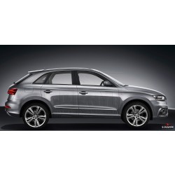 Nerez + ABS lišty dverí Audi Q3 8U