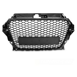 Audi A3 8V 2012-2016 - Predná maska ČIERNA LESKLÁ s PDC