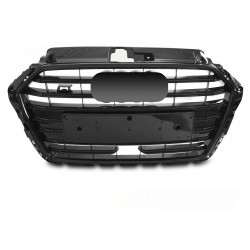 Audi A3 8V 2017-2020 - Predná maska ŠPORT S ŠTÝL ČIERNA LESKLÁ s PDC a ACC