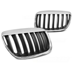 BMW X5 E53 LCI 04-06 BROWS CHROME BLACK - predná maska