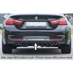 Rieger vložka zadného nárazníka Carbon pro BMW rad 4 F32, F33, F36 coupe (3-dver.), gran coupe (5-dver.), kabriolet vr. faceliftu, plast ABS bez povrchovej úpravy