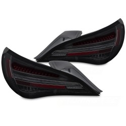 Mercedes CLA C117 / X117 2013-2019 - zadné LED svetlá čierna dymová SEQ red bar s OEM LED
