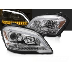 MERCEDES W164 ML 09-11 - Predné svetlá chrómové SEQ TUBE LIGHT