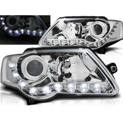 VW PASSAT B6 3C 05-10 - predné chrom svetlá s LED svietením