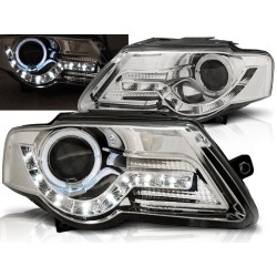 VW PASSAT B6 3C 05-10 - predné chrom svetlá s LED svietením