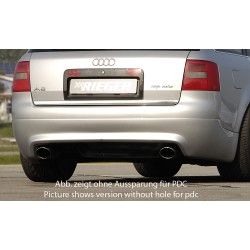 Rieger spoiler pod zadný nárazník S6-Look pro Audi A6 4B avant pred faceliftom r.v. 01/97-06/01, plast ABS bez povrchovej úpravy