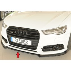 Rieger lipa pod predný nárazník pro Audi A6 4G, C7 sedan, 09/14-, plast ABS lakovaný do čiernej lesklej farby