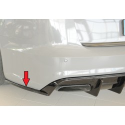 Rieger spoiler pod zadný nárazník na levé straně pro Audi A6 4G, C7 sedan r.v. 09/14-, plast ABS lakovaný do čiernej lesklej farby