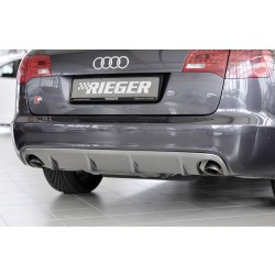 Rieger vložka zadného nárazníka pre Audi A6 4F avant pred faceliftom, plast ABS s povrchovou úpravou Carbon-Look